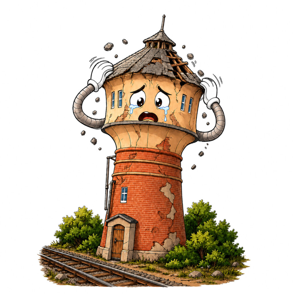 Comic Version Wasserturm Radeberg